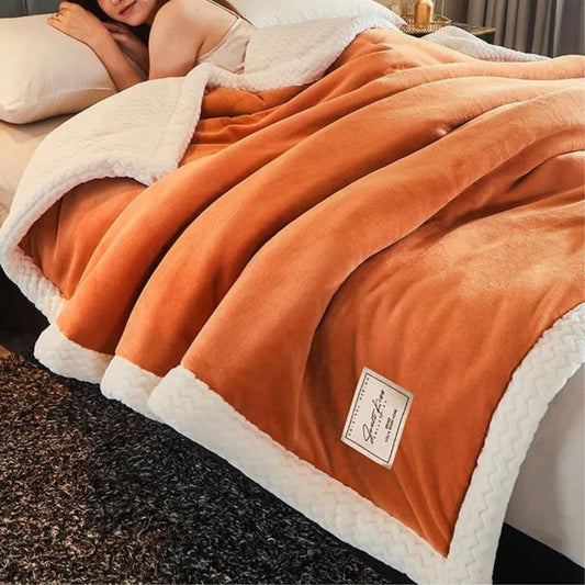 Cobertor Blanket Soft Dupla Face YuDome Laranja 100x150cm 