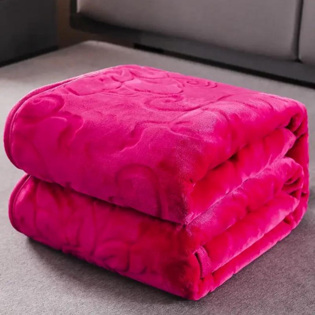 Cobertor Cozy Veludo Cobre Leito Cobertor - 0001 YuDome Rosa Solteiro 150x200cm 