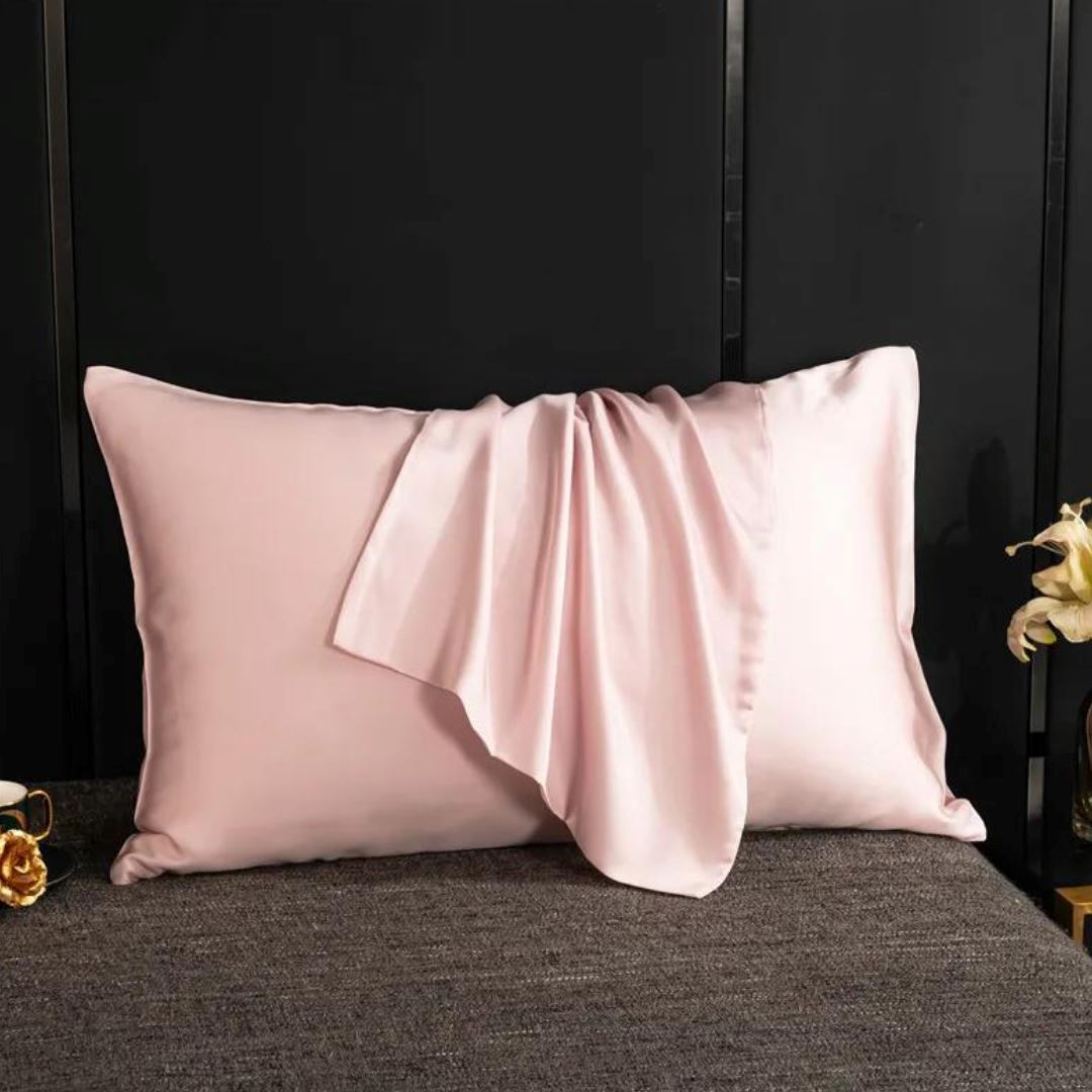 Conjunto de Fronhas LuxSilk Seda 100% Natural Fronha - 0001 YuDome Rosa 50x70cm 