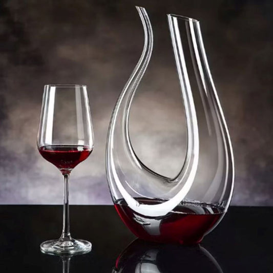 Decanter De Vinho Swan Cristal Jarra em U YuDome 