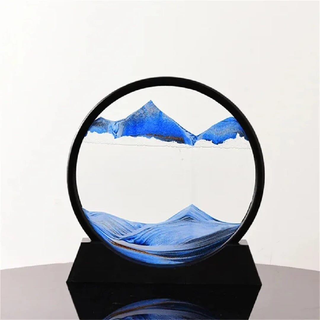 Escultura Ampulheta Desert em Led * Resina - 0008 YuDome Azul 