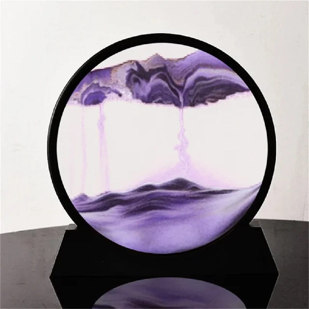 Escultura Ampulheta Desert em Led * Resina - 0008 YuDome Roxo 