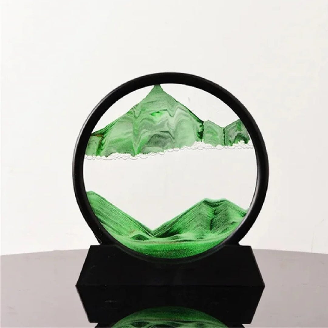 Escultura Ampulheta Desert em Led * Resina - 0008 YuDome Verde 