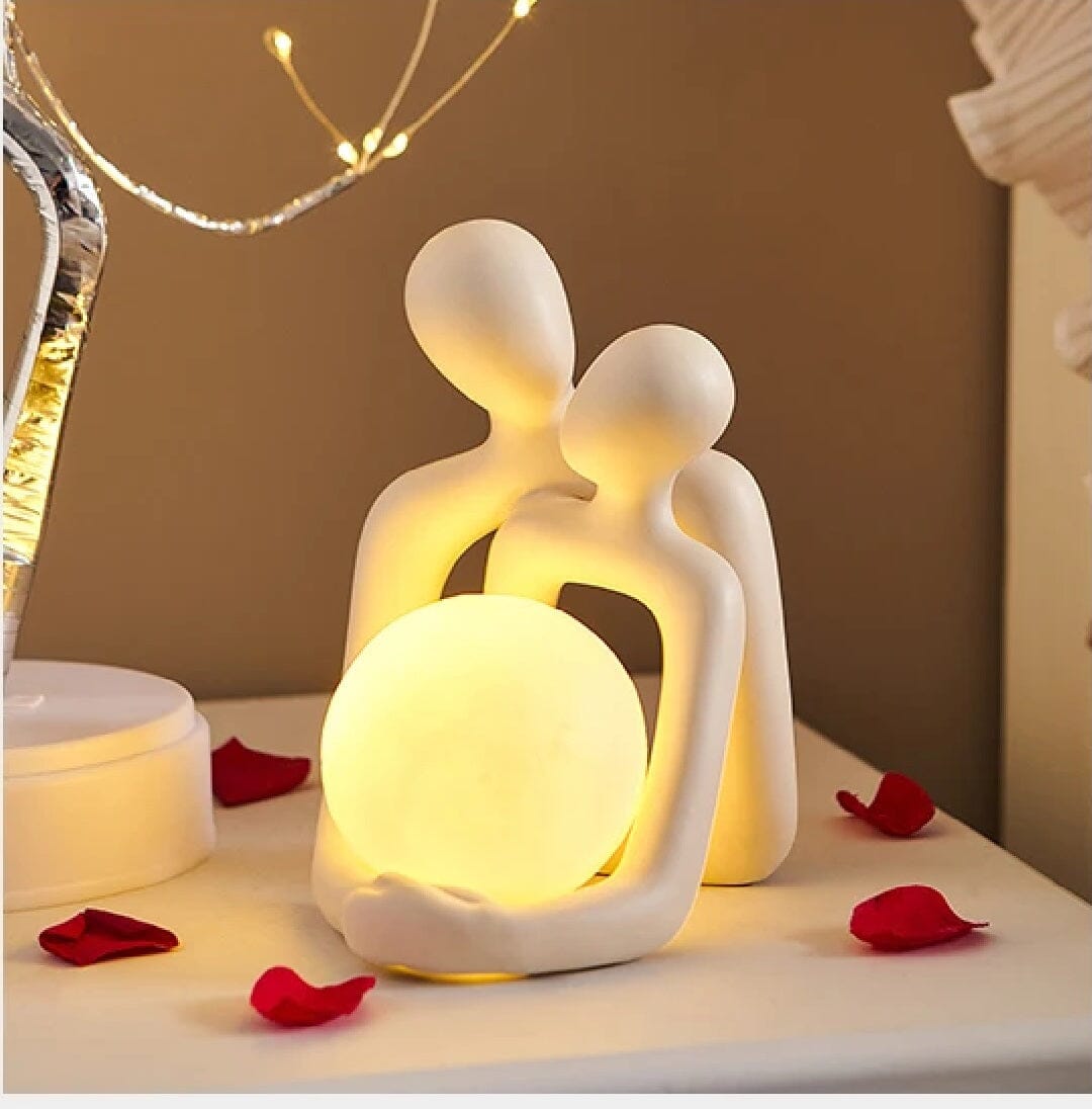 Escultura e Luminária Criativa Couple Love * Resina - 0005 YuDome 