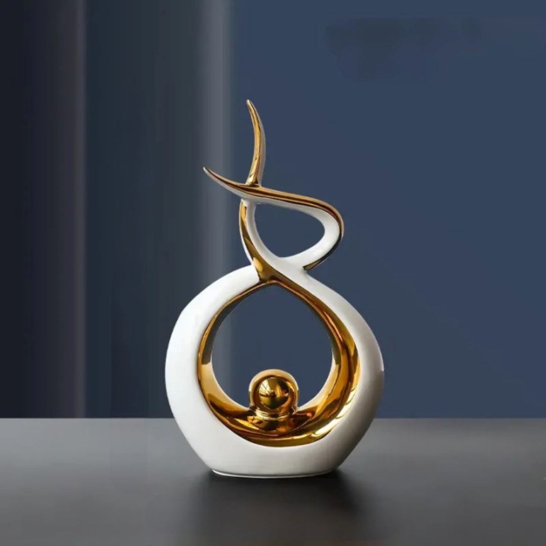 Escultura * Resina - 0022 YuDome Branco 22cm 