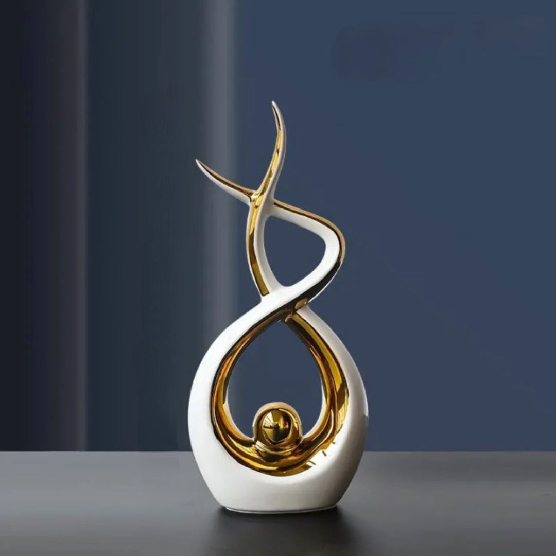 Escultura * Resina - 0022 YuDome Branco 25cm 