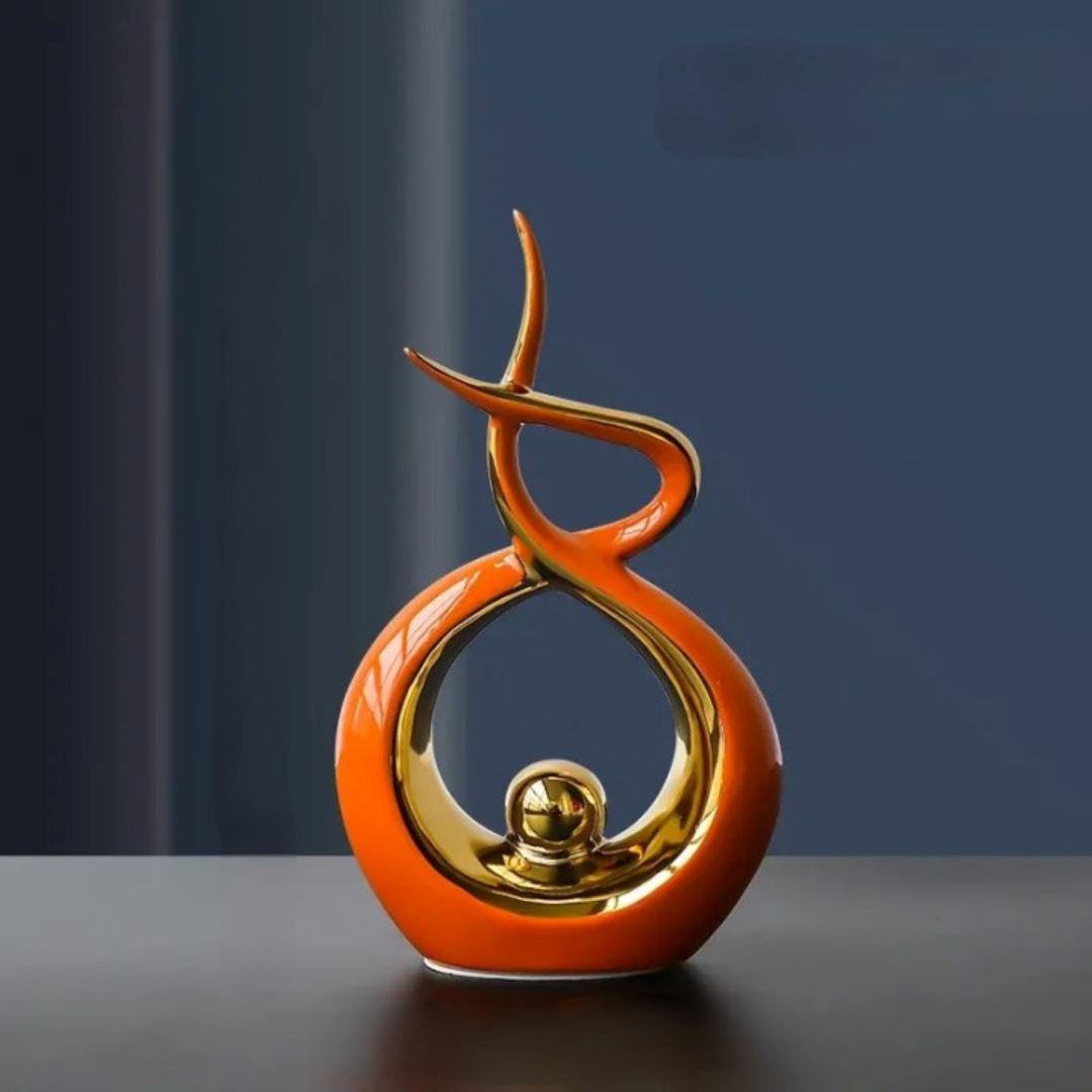 Escultura * Resina - 0022 YuDome Laranja 22cm 