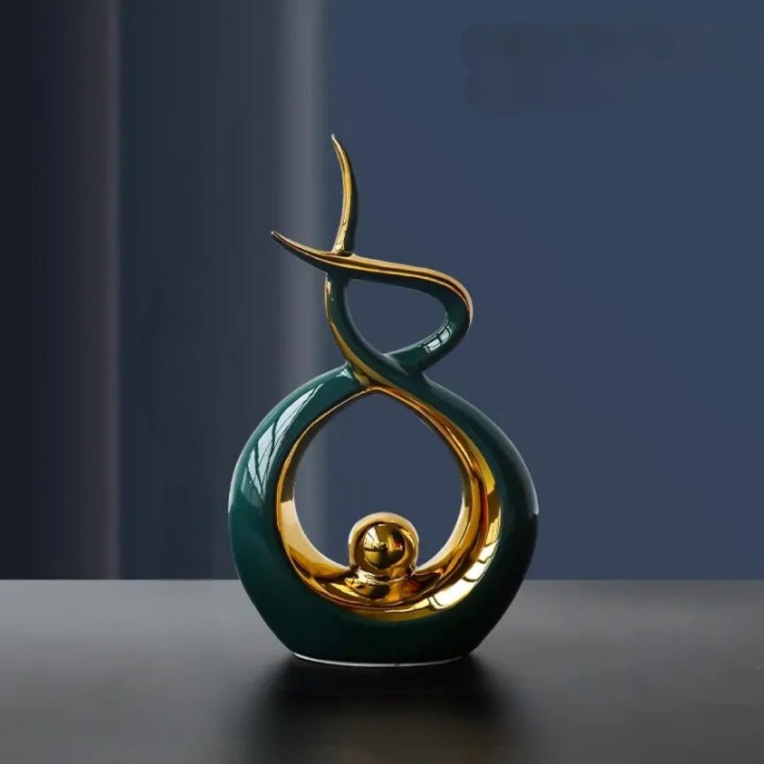 Escultura * Resina - 0022 YuDome Verde 22cm 