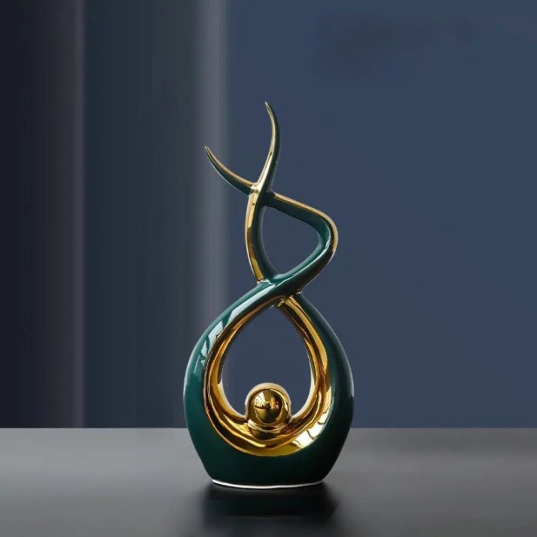 Escultura * Resina - 0022 YuDome Verde 25cm 