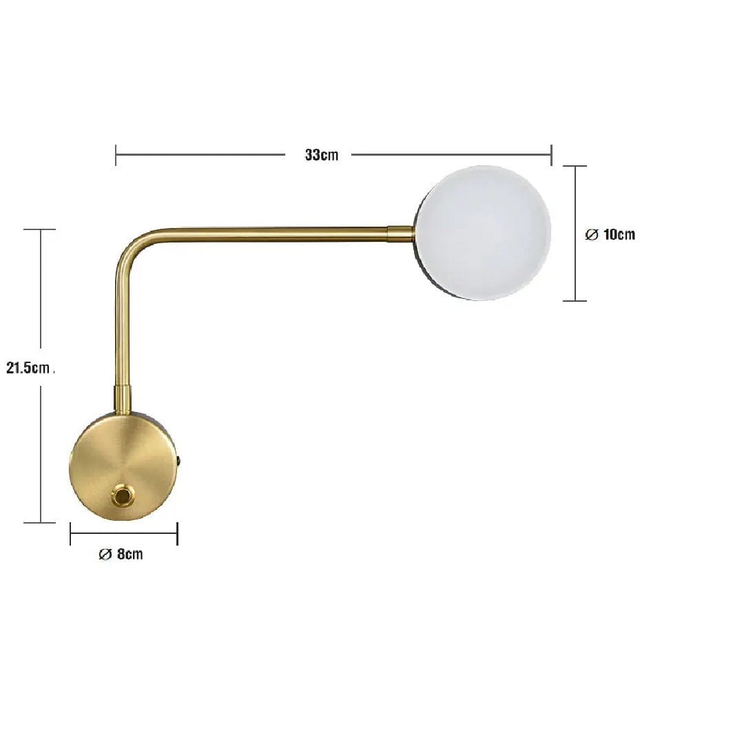 Lâmpadas de parede LED nórdicas internas com interruptor lateral YuDome 