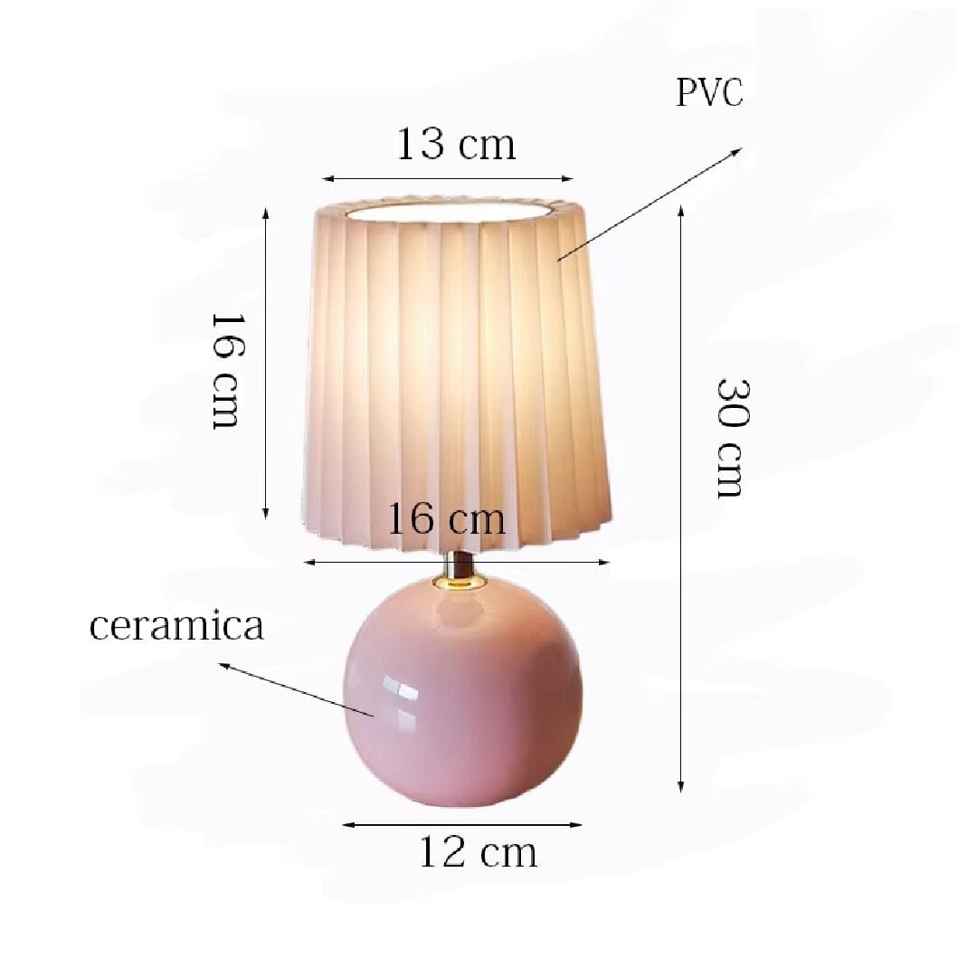 Luminária Abajur Cúpula Plissada YuDome 