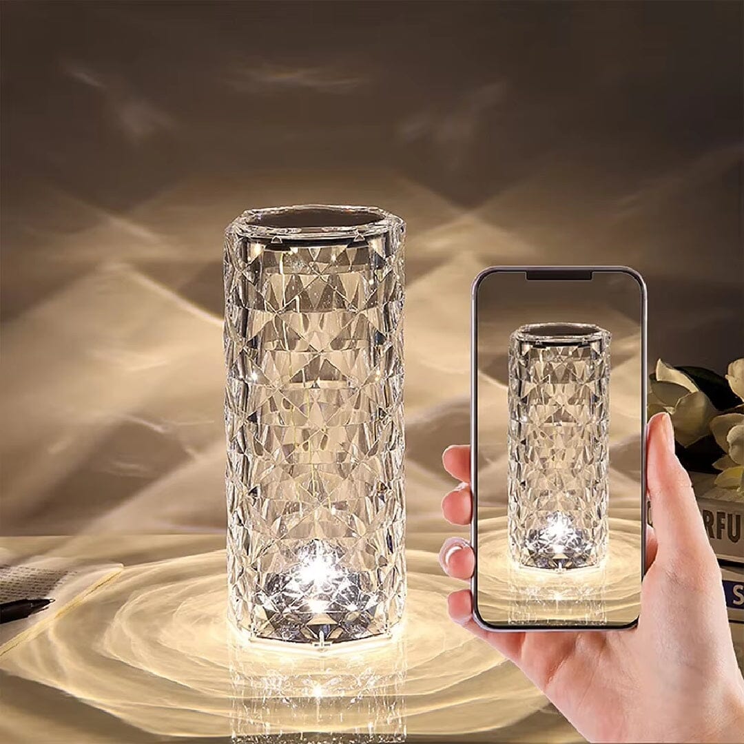 Luminária Abajur de Mesa CrystalGlow Touch Abajur - 0030 YuDome 01 Unidade 