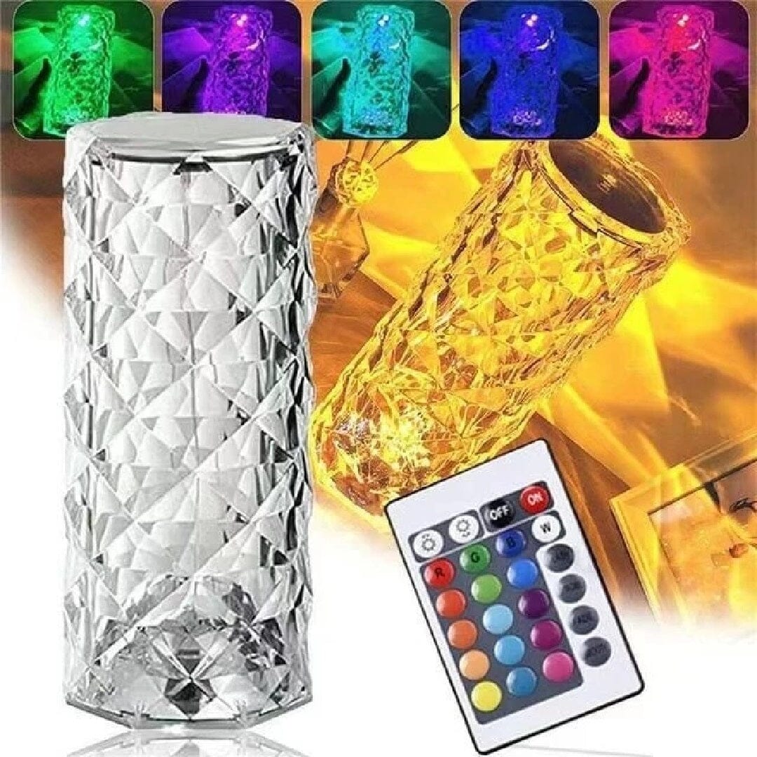 Luminária Abajur de Mesa CrystalGlow Touch Abajur - 0030 YuDome 