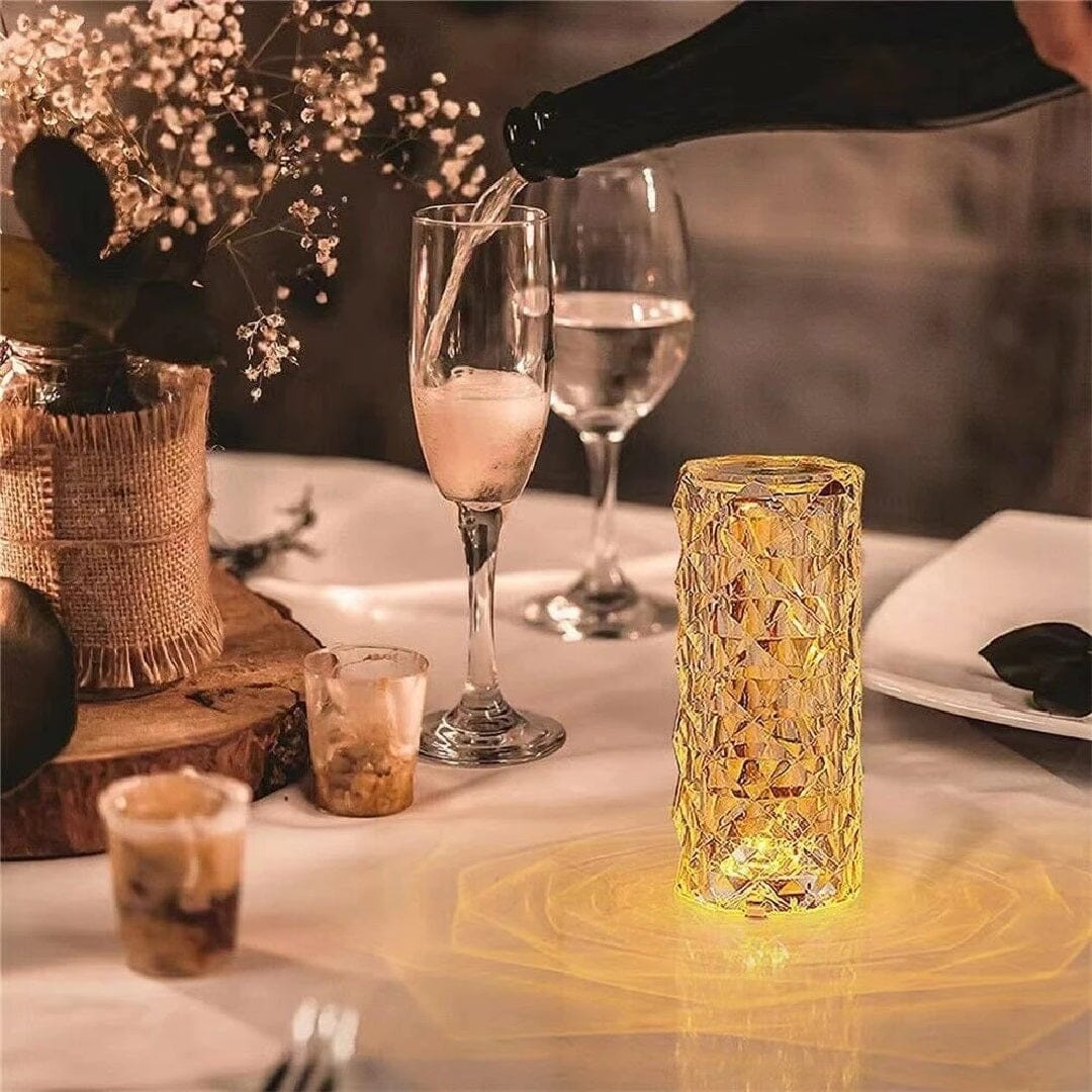 Luminária Abajur de Mesa CrystalGlow Touch Abajur - 0030 YuDome 