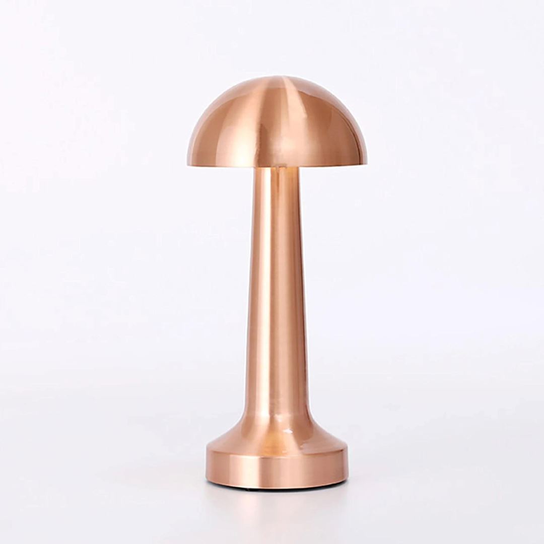 Luminária Abajur de Mesa Elegância Art Deco em LED Sem Fio Abajur - 0002 YuDome Bronze 