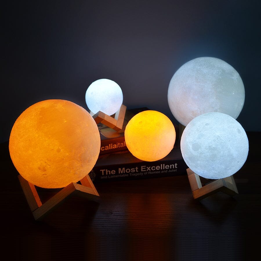 Luminária Abajur de Mesa Lunar 3D USB em LED Abajur - 0004 YuDome 