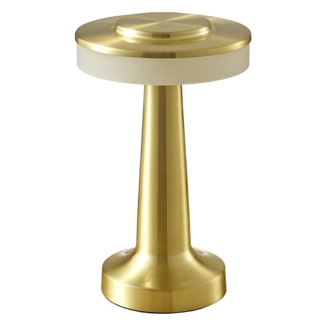 Luminária Abajur de Mesa RetroLux Touch LED Abajur - 0001 YuDome Dourado 