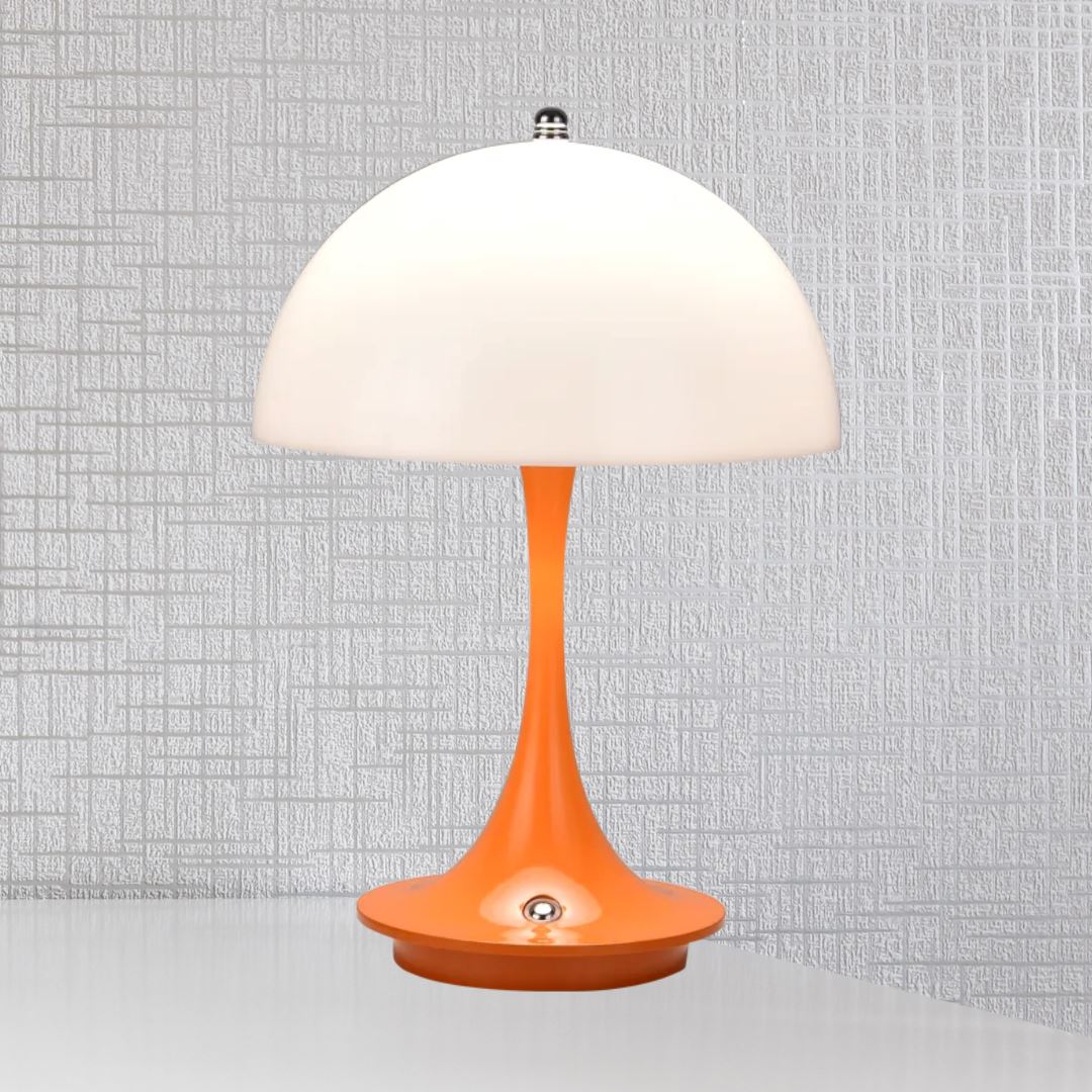 Luminária Abajur de Mesa Vintage Touch LED sem Fio Abajur - 0005 YuDome Laranja 