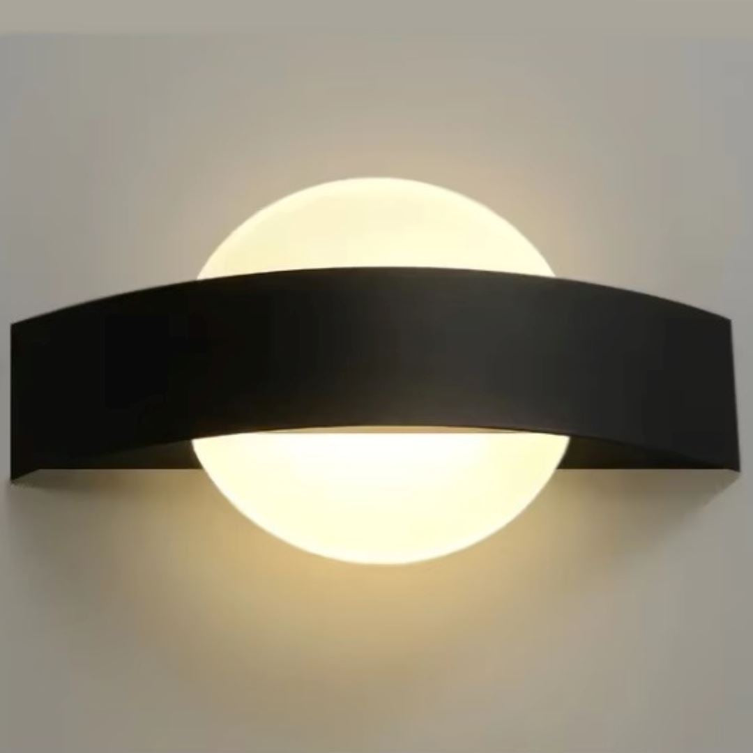 Luminária Arandela de Parede Arco Prime LED YuDome Preto Fria 