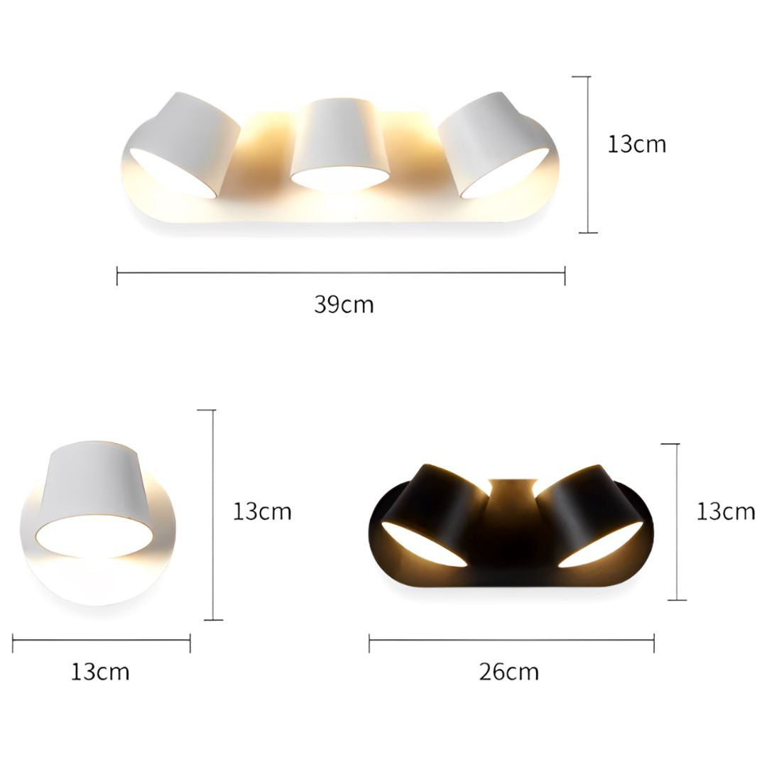 Luminária Arandela de Parede Pivot Articulada 330° Branca YuDome 