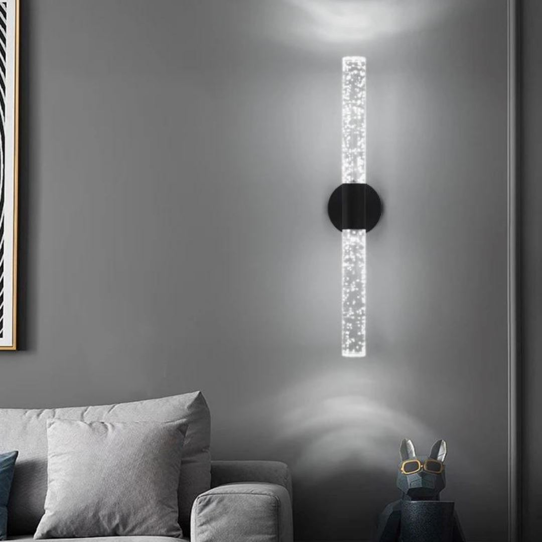 Luminária Arandela de Parede Sparkle YuDome Preto Luz Fria 