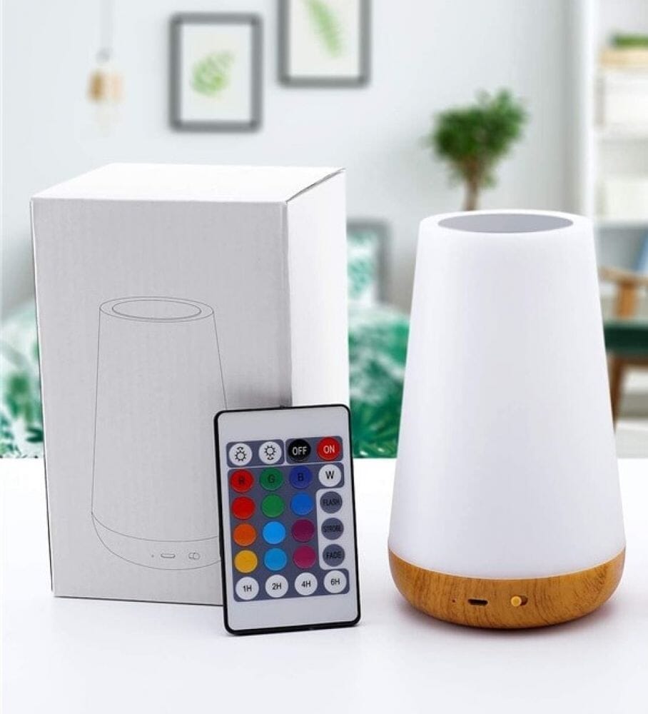 Luminária de Mesa ColorGlow Touch RGB USB - 13 cores e 5 intensidades Abajur - 0008 YuDome 01 Unidade 