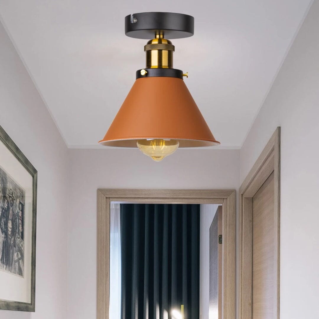 Lustre Luminária de Teto Vintage Retrô para Cozinha Lustre - 0002 YuDome Marron 