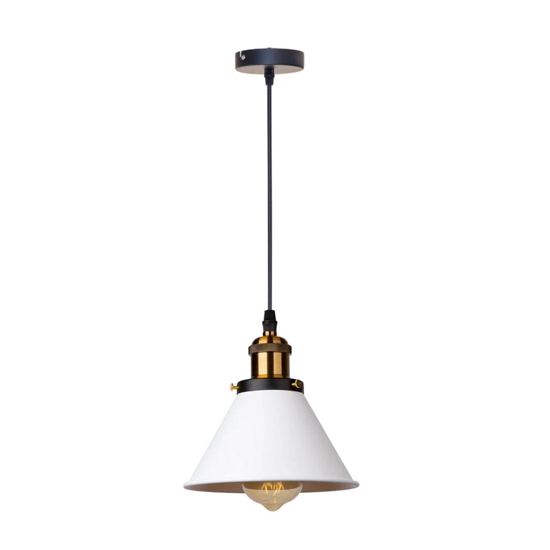 Lustre Luminária Pendente Loft Vintage Branca Pendente - 0023 YuDome 01 Unidade 