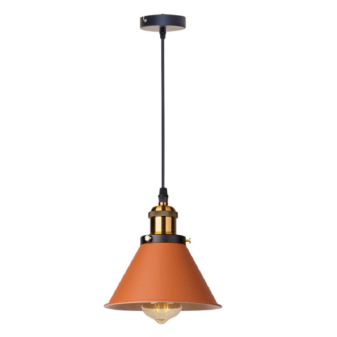 Lustre Luminária Pendente Loft Vintage Laranja Pendente - 0022 YuDome 01 Unidade 