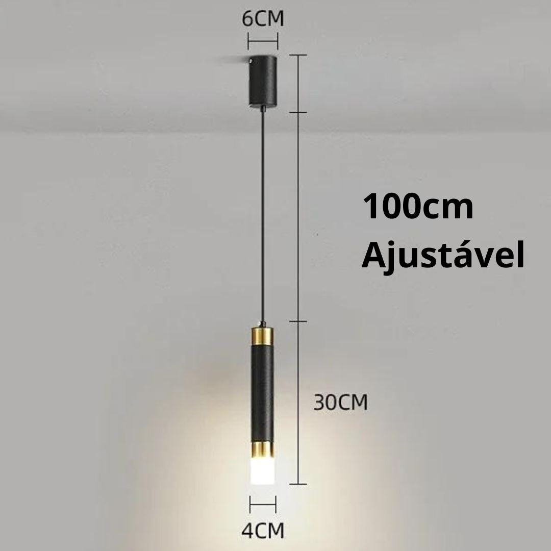 Lustre Pendente Cilindric em Led Pendente - 0005 YuDome 