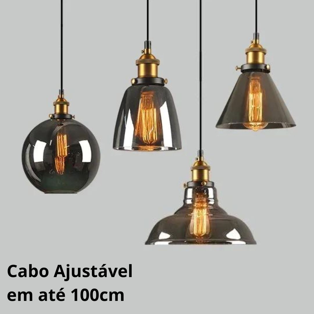 Lustre Pendente de Teto Vintage Lamp - Dark * Pendente - 0008 YuDome 