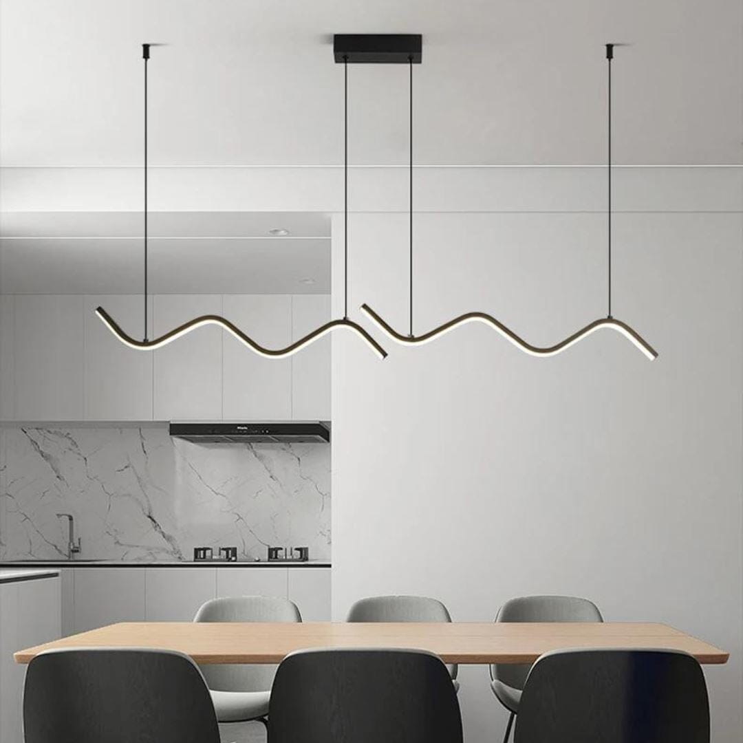 Lustre Pendente Stone Light Minimalista em Led YuDome Luz Quente 