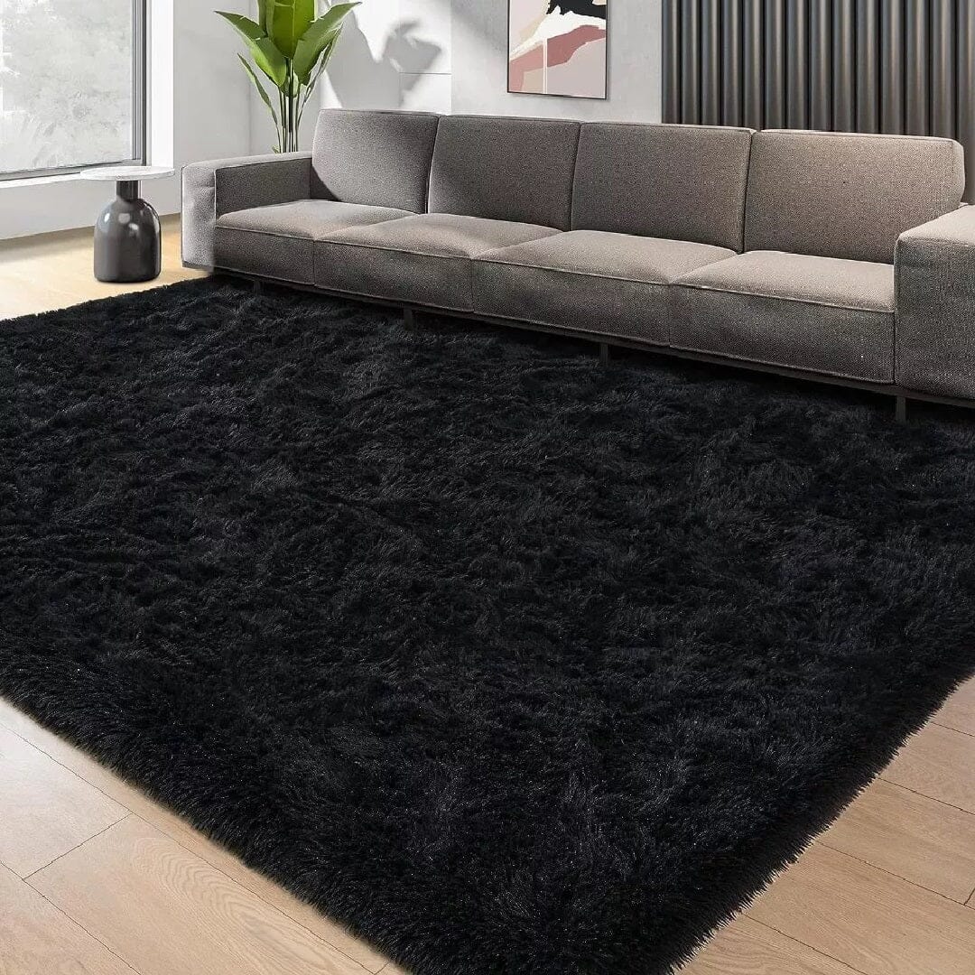 Tapete Felpudo Confort Luxe para Sala e Quarto - 2x3m YuDome Preto 