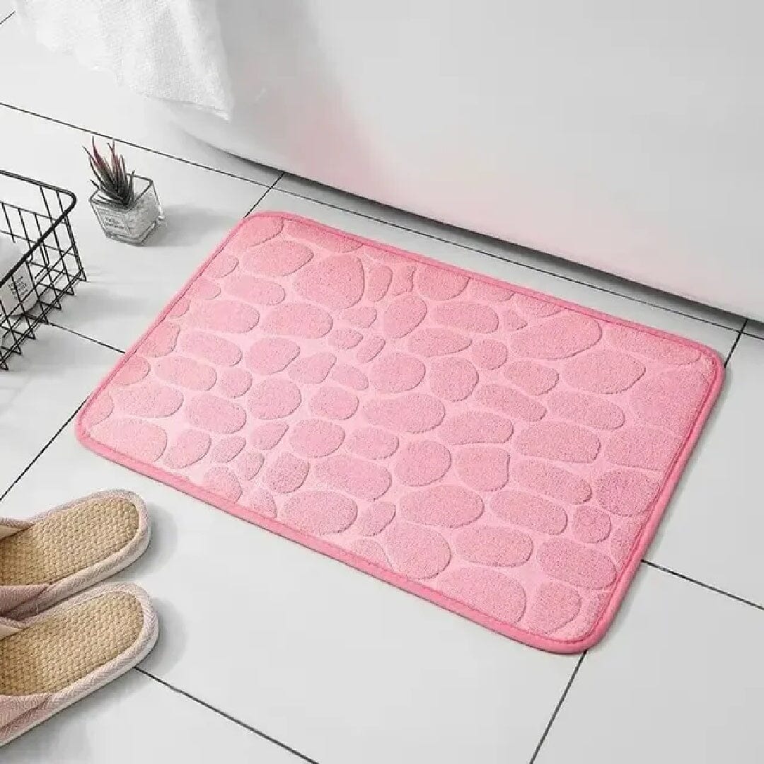 Tapete Ultra Macio Absorvente Antiaderente - Rochedo YuDome Rosa 