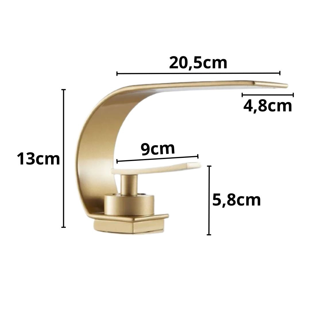 Torneira Clássica Ripple Gold para Cuba Banheiro e Lavabo TorneiraLavabo - 0005 YuDome 